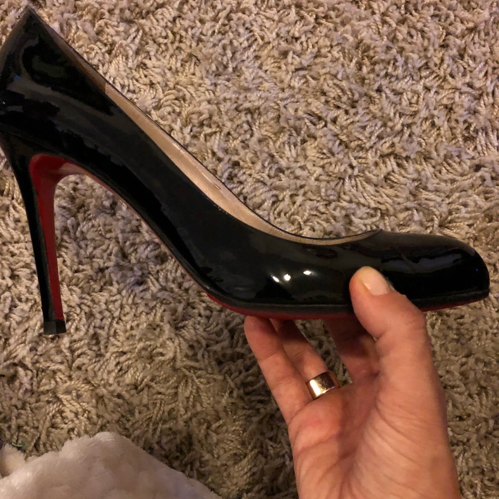 Christian Louboutin Black Patent Simple Pump 100mm